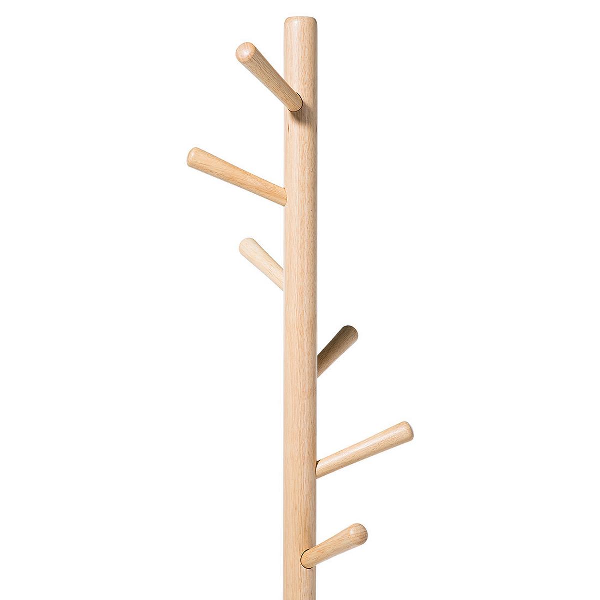 KLEIDERSTÄNDER Kiefernholz/Metall hellbraun/weiß 170 cm Aubum - Hellbraun/Weiß, Holz (29/170/29cm) - Beliani