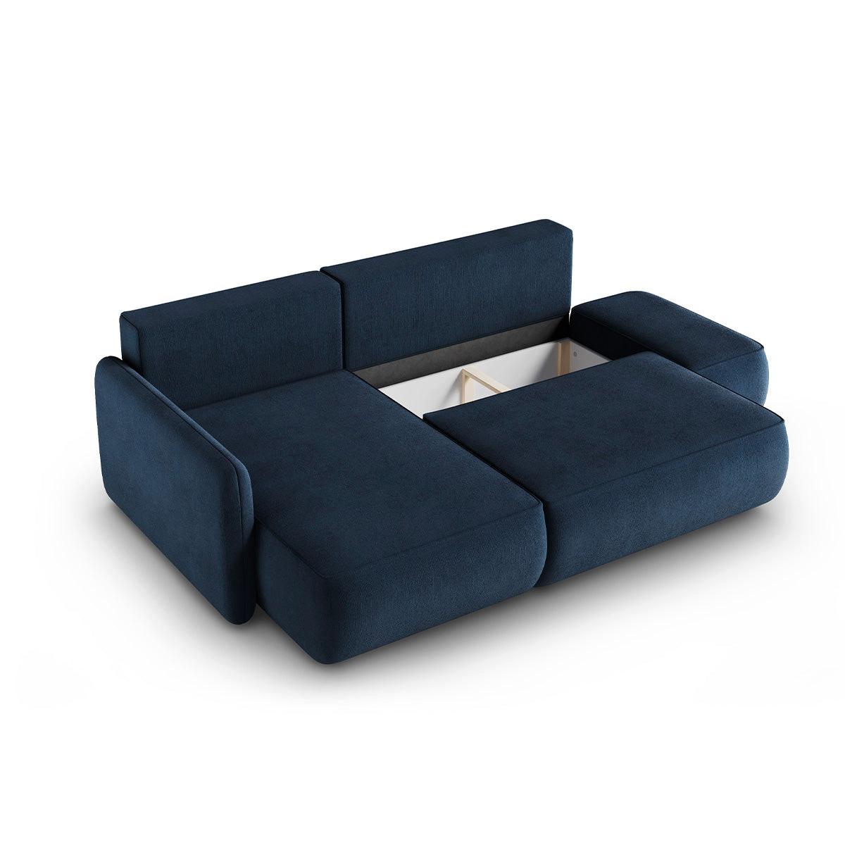 ECKSOFA Alessio 3 Sitzplätze Dunkelblau - Blau, Holz (229/148cm) - Petits-meubles