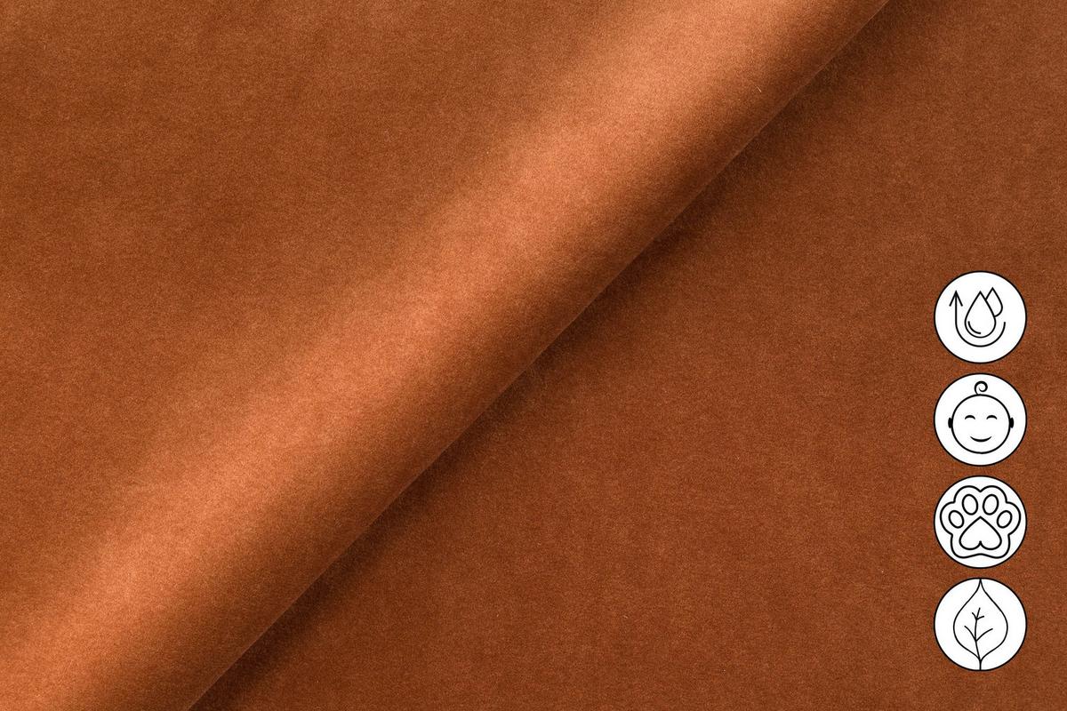 ECKSOFA RODEN 4-Sitzer mit Relax, braun, Veloursstoff - Braun, Holz/Textil (268/92cm) - Wozimo