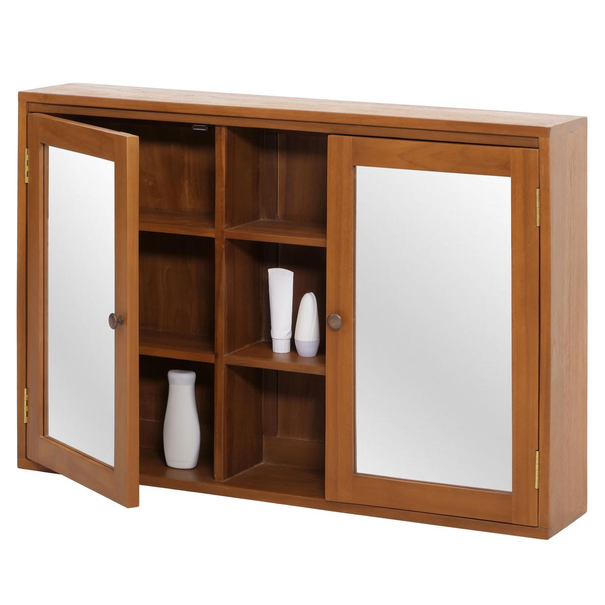 SPIEGELSCHRANK Braun - Braun, Holz (100/70/20cm) - MCW