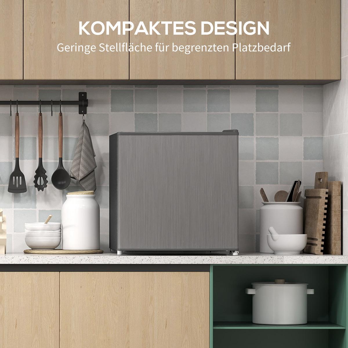 MINI-GEFRIERSCHRANK aus Stahl Kunststoff Grau - Grau, Kunststoff (44.2/48.8/47cm) - HOMCOM