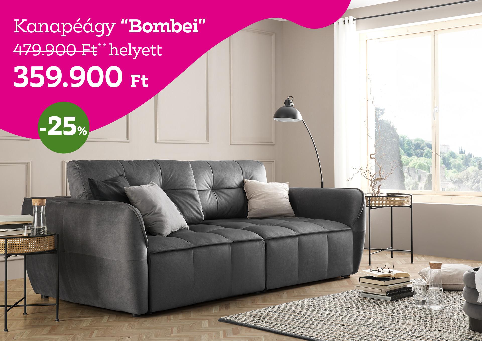 Kanapéágy Bombei 479900Forint helyett 359900Forint kedvezmény mértéke 25%