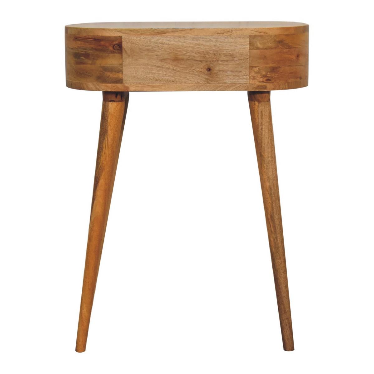 NACHTTISCH aus Massivholz, 1 Schublade, Nordische Beine, Beige - Messingfarben/Braun, Holz/Metall (60/78/30cm) - Artisan Furniture