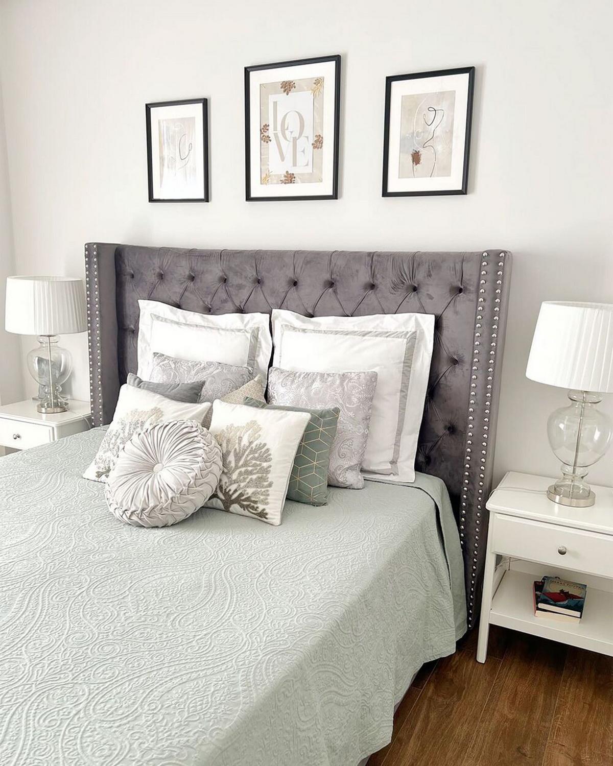 POLSTERBETT 180/200cm Grau Lubbon - Grau, Textil (180/200cm) - Beliani