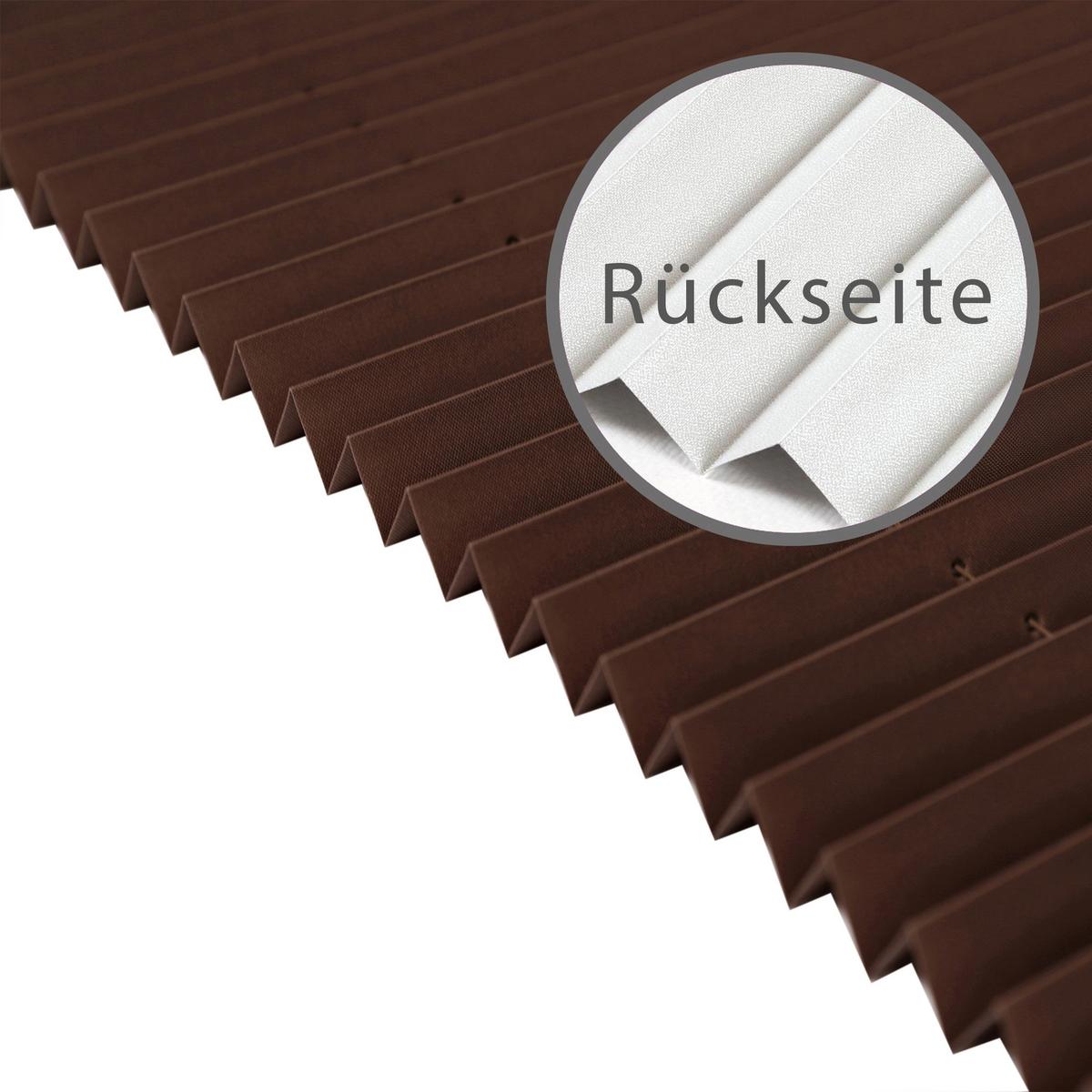 PLISSEE Thermo Basic 45 x 150cm Klemmfix ohne Bohren - Dunkelbraun, Textil (45/150/150cm) - Deco-Raum