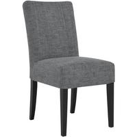 STUHL FREYA mit schwarzen Holzbeinen, Polsterstuhl, Dunkelgrau - Dunkelgrau/Schwarz, Holz (47/94/42cm) - Beautysofa