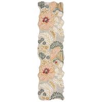 WOLLTEPPICH CHAR, floral, Hellrosa, 60 x 230 cm - Rosa, Textil (230/60cm) - KADIMA DESIGN