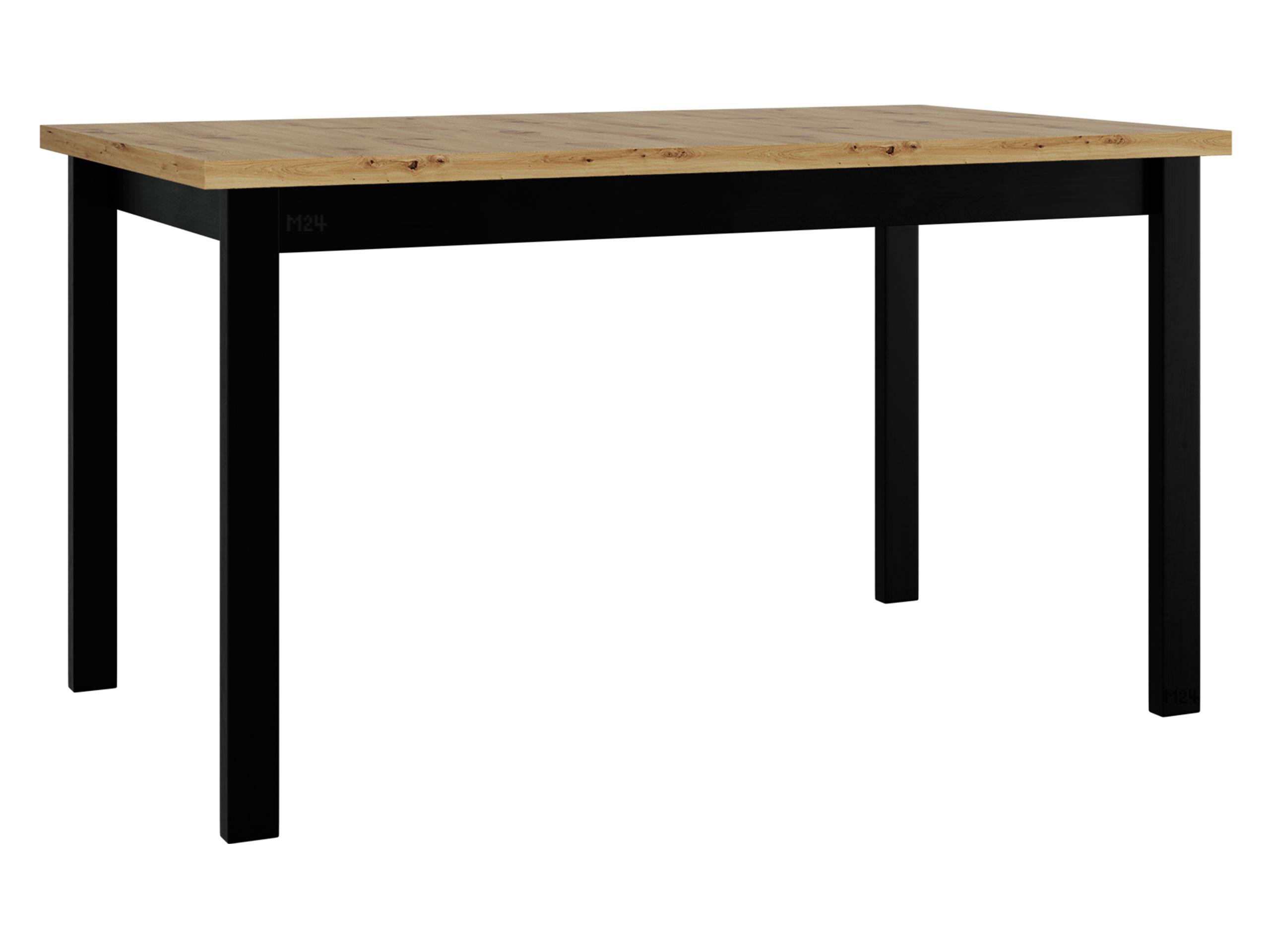 ESSTISCH Alba II M - Schwarz/Eiche Artisan, Holz/Holzwerkstoff (80/140/78cm) - MIRJAN24