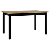 ESSTISCH Alba II M - Schwarz/Eiche Artisan, Holz/Holzwerkstoff (80/140/78cm) - MIRJAN24