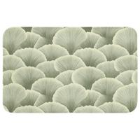 BADEMATTE Fächer - Blatt - Grün 80x50 cm - Pastellgrün, Textil (80/50cm) - OnlyWow
