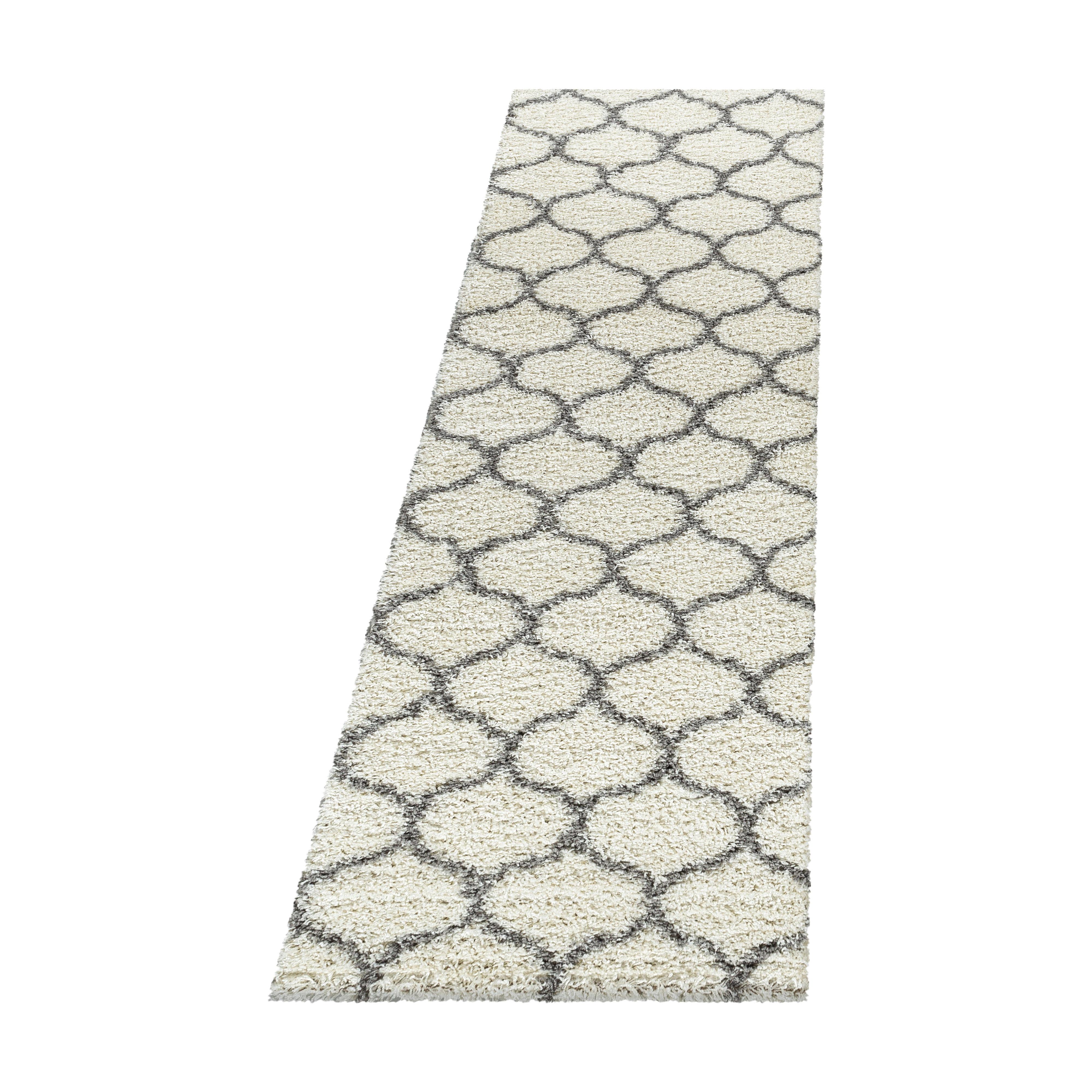 TEPPICH Hochflor RONDA in Creme, im Skandi-Stil, 80 x 250 cm - Beige, Textil (80/250cm) - KADIMA DESIGN