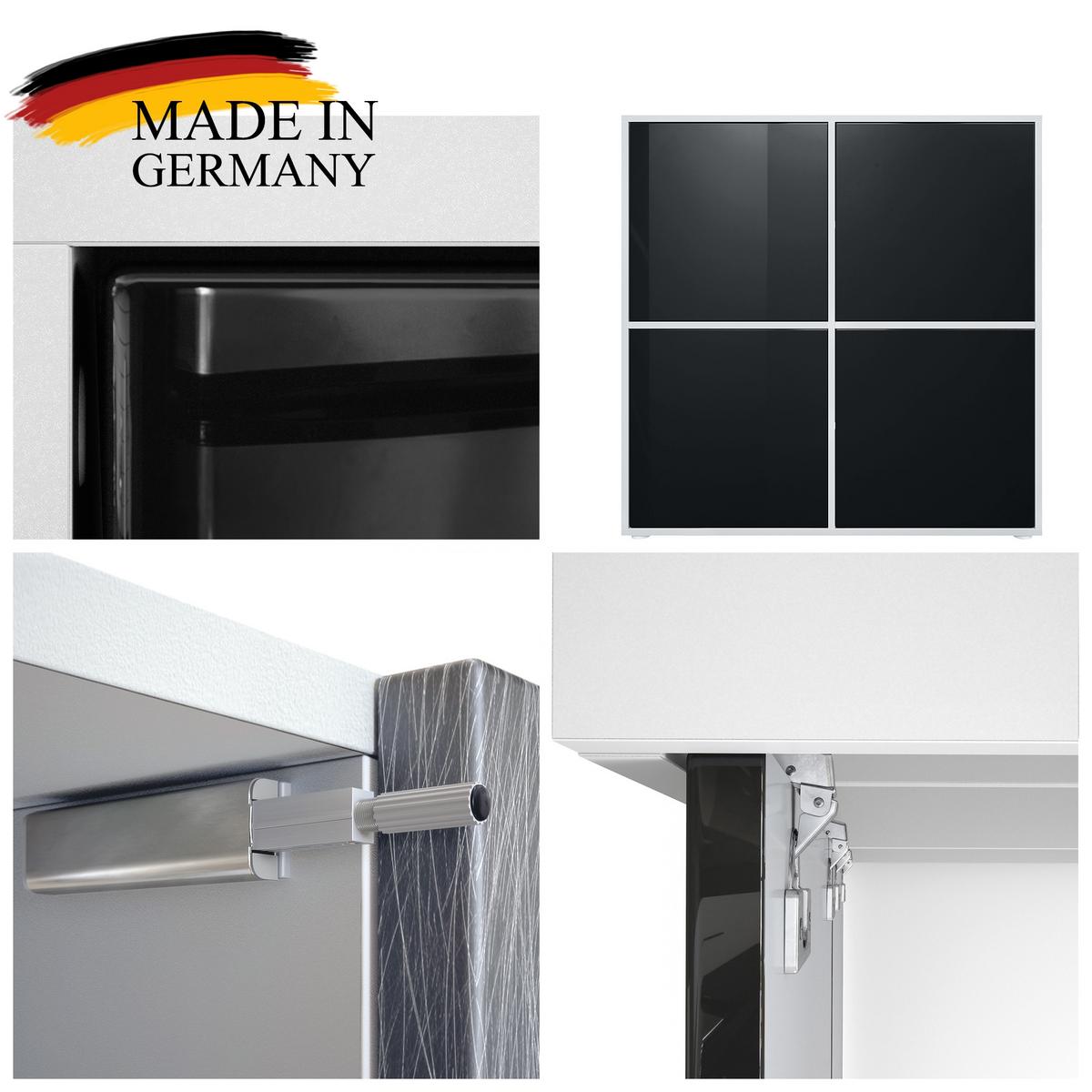 HIGHBOARD Cuba Türen in Weiß matt - Weiß, Holzwerkstoff (104/105.5/35.5cm) - Vladon