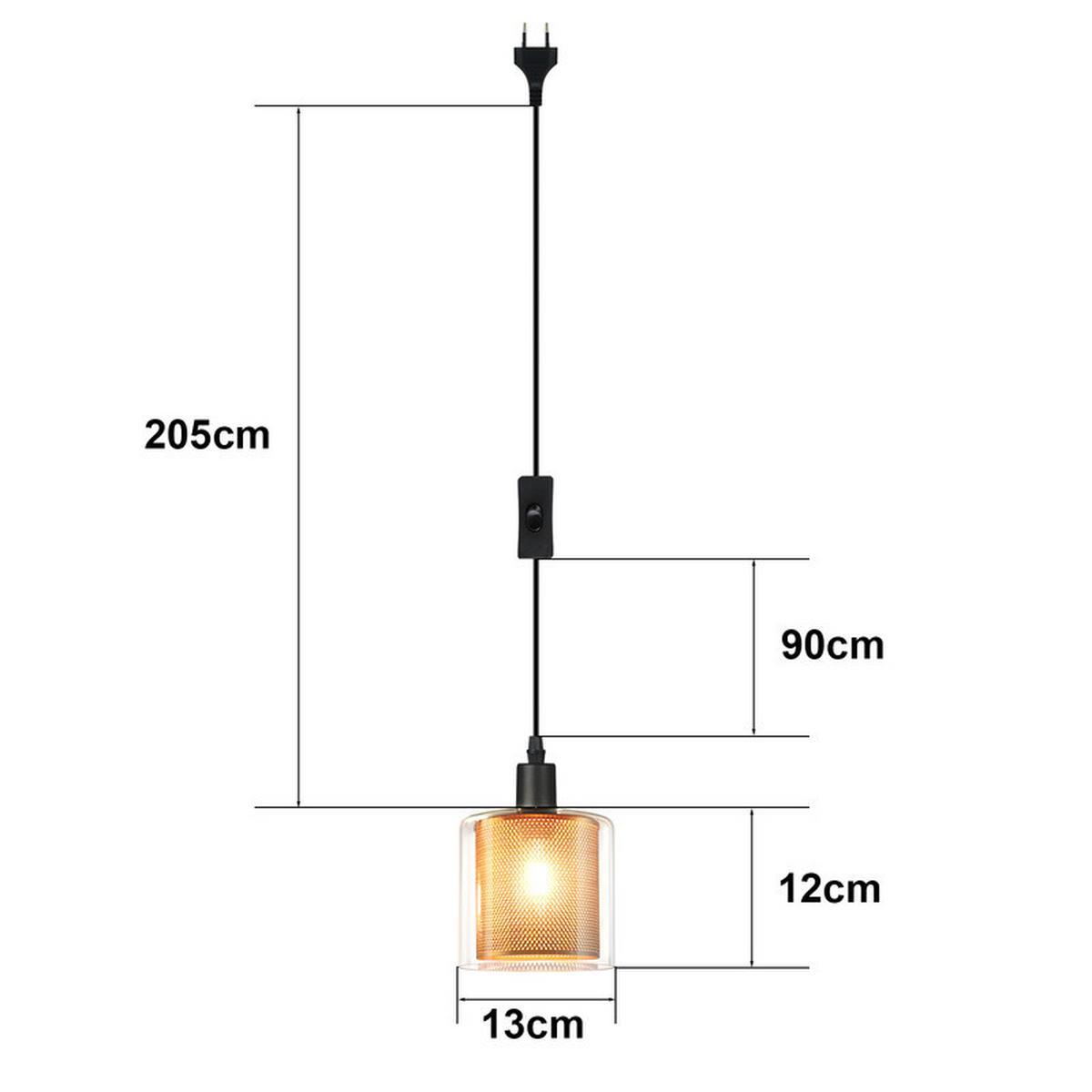 PENDELLEUCHTE Festtagsglanz II 13/12/205cm - Schwarz, Metall (13/12/205cm) - Nettlife