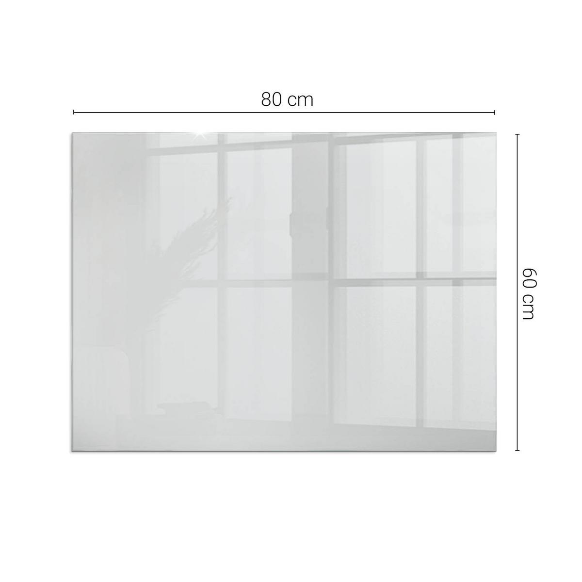 GLASPLATTE für Kamin 80x60 cm - Grau, Glas (80/60/0.4cm) - TULUP