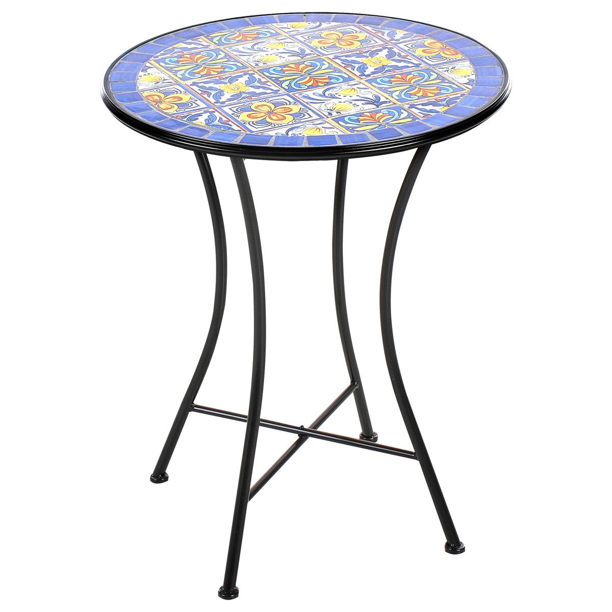 BISTROTISCH 60/60 cm Metall Schwarz Coriano - Schwarz, Metall (60/60/75cm) - Beliani