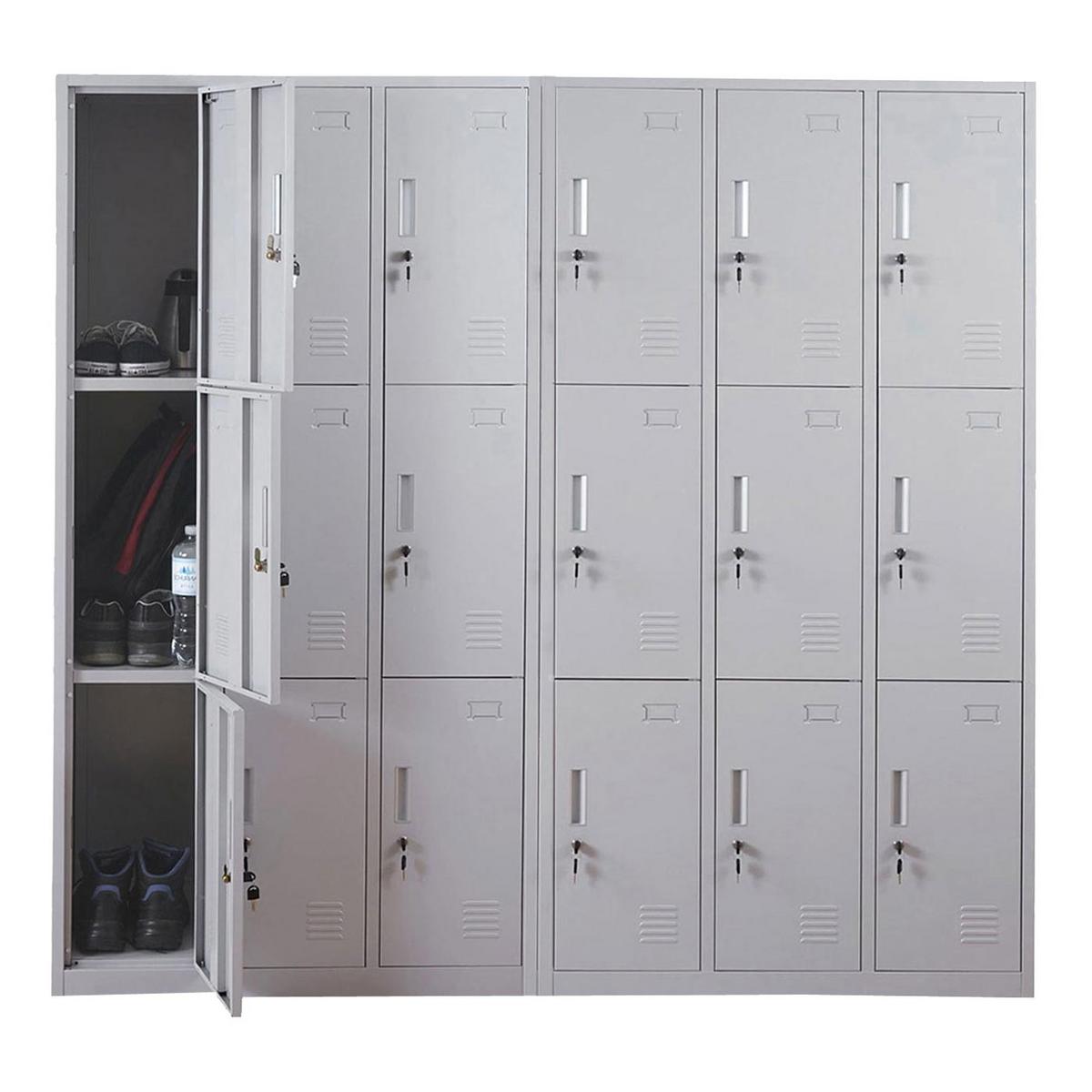 SCHLIESSFACH Grau - Grau, Metall (180/180/50cm) - MCW