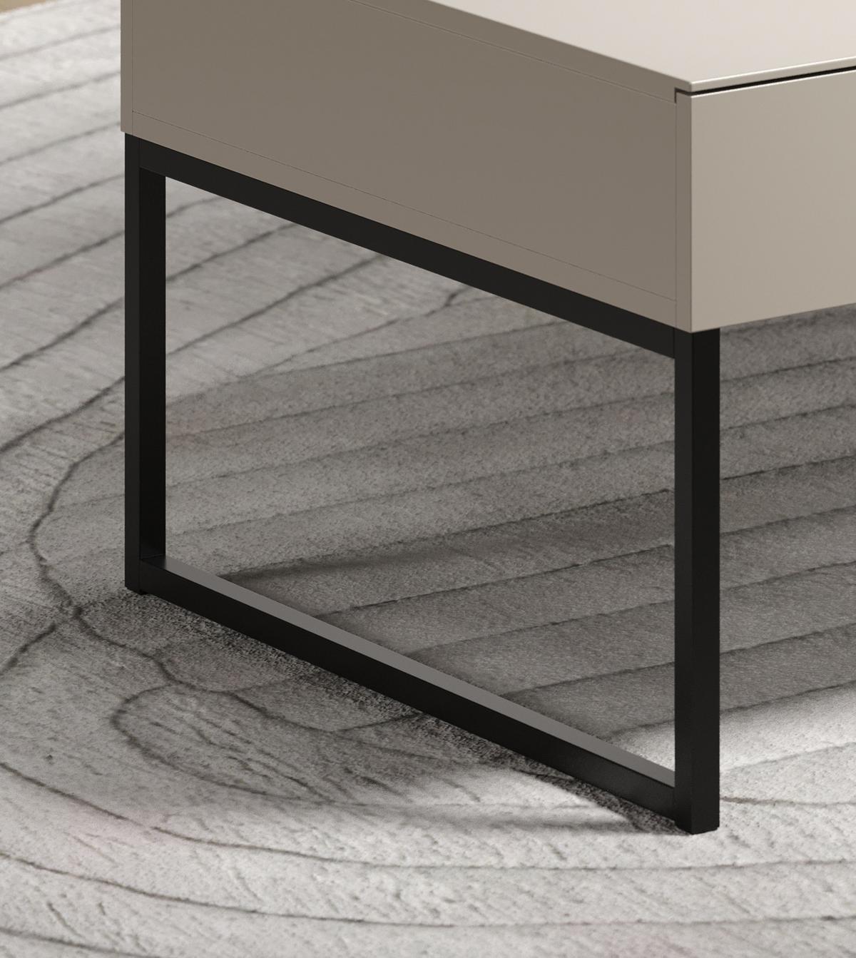 COUCHTISCH Kaschmir 110 cm, Wohnzimmertisch mit Schublade mit Soft-Close - Kaschmir, Holzwerkstoff/Metall (68/110/45cm) - Top.Furn