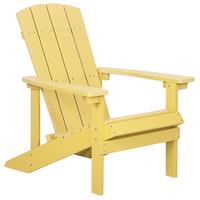 GARTENSTUHL Kunstholz gelb Adirondack - Goldfarben, Kunststoff (75/88/88cm) - Beliani