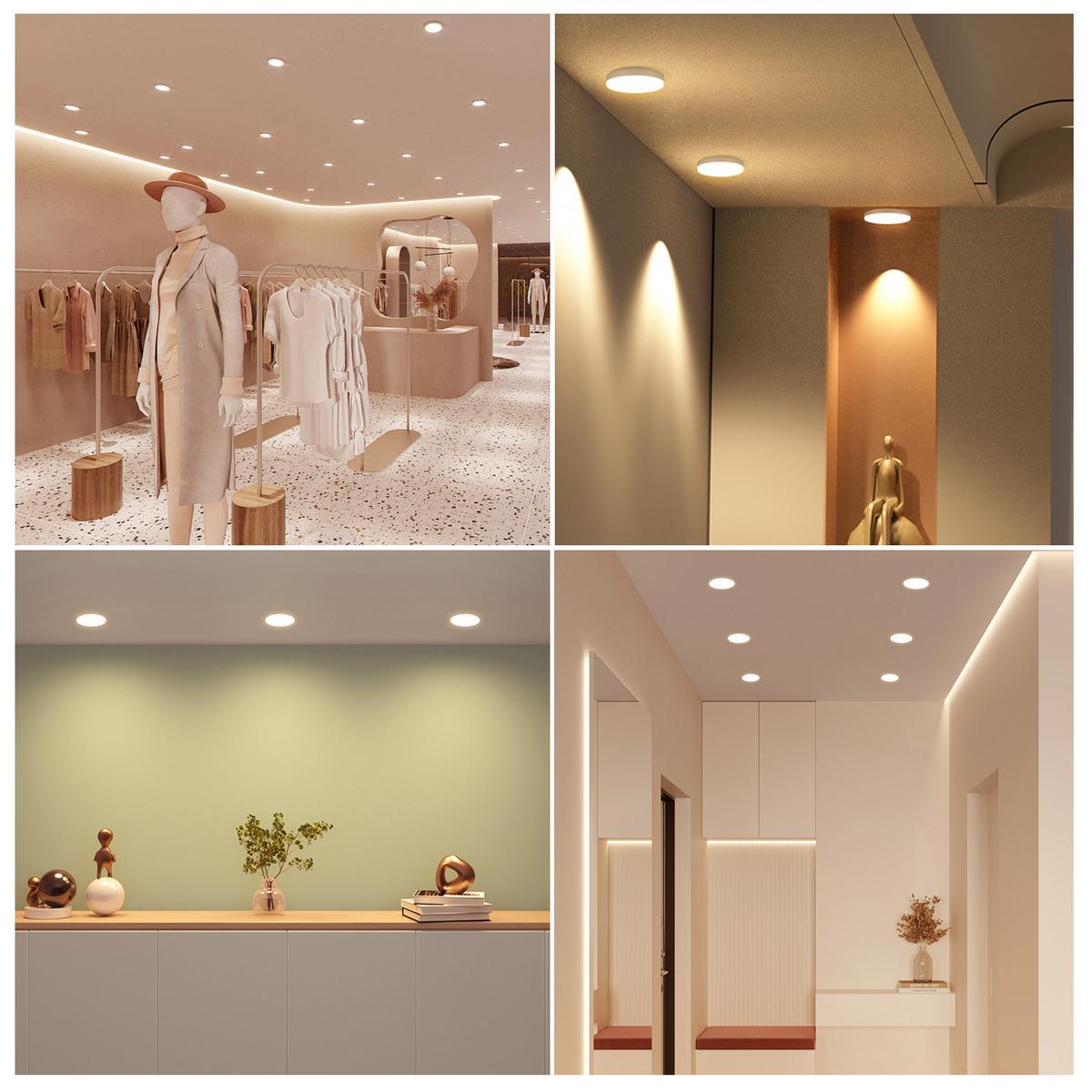 LED-LEUCHTMITTEL 4 Stück GX53 Elvyn 7.4/7.4/2.5 cm - Weiß, Kunststoff (7.4/2.5cm) - ZMH