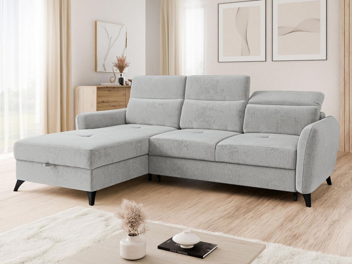 ECKSOFA Talia, Seite: Links LC-2R - Hellgrau/Schwarz, Holz/Kunststoff (238/167cm) - MIRJAN24