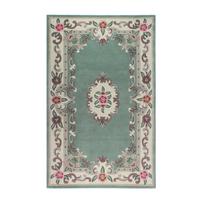 WOLLTEPPICH BEAULY, klassisch, Grün-Beige, 75 x 150 cm - Grün, Textil (75/150cm) - KADIMA DESIGN