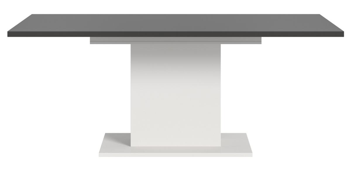 ESSTISCH weiß, grau, Küchentisch ausziehbar 150 - 190 cm - Weiß/Grau, Holzwerkstoff/Metall (150/90/76cm) - Inn.Furn