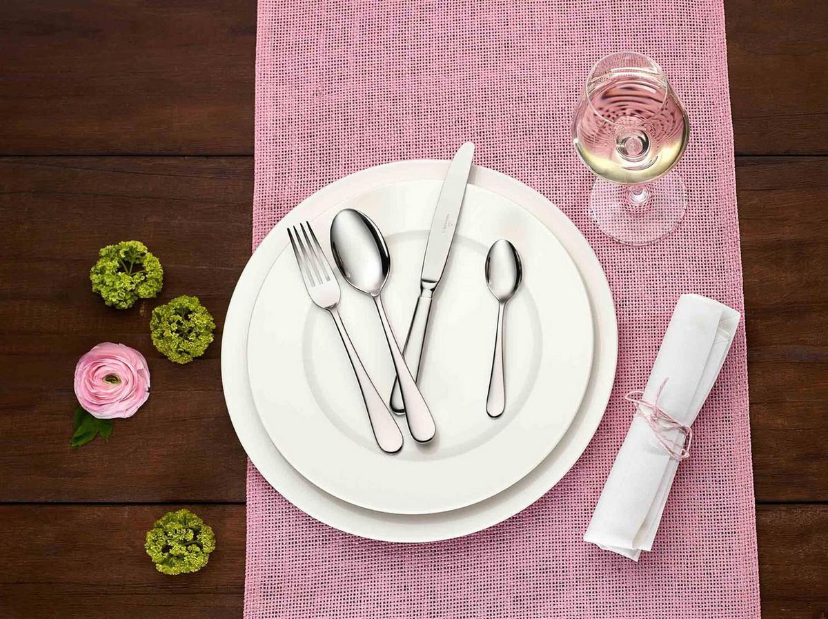 TAFELBESTECK Oscar silber 24-tlg. - Silberfarben, Metall - Villeroy & Boch