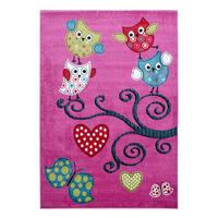 SPIELTEPPICH TASNA in Violett, mit Eulen-Motiv, 120 x 170 cm - Lila, Textil (120/170cm) - KADIMA DESIGN