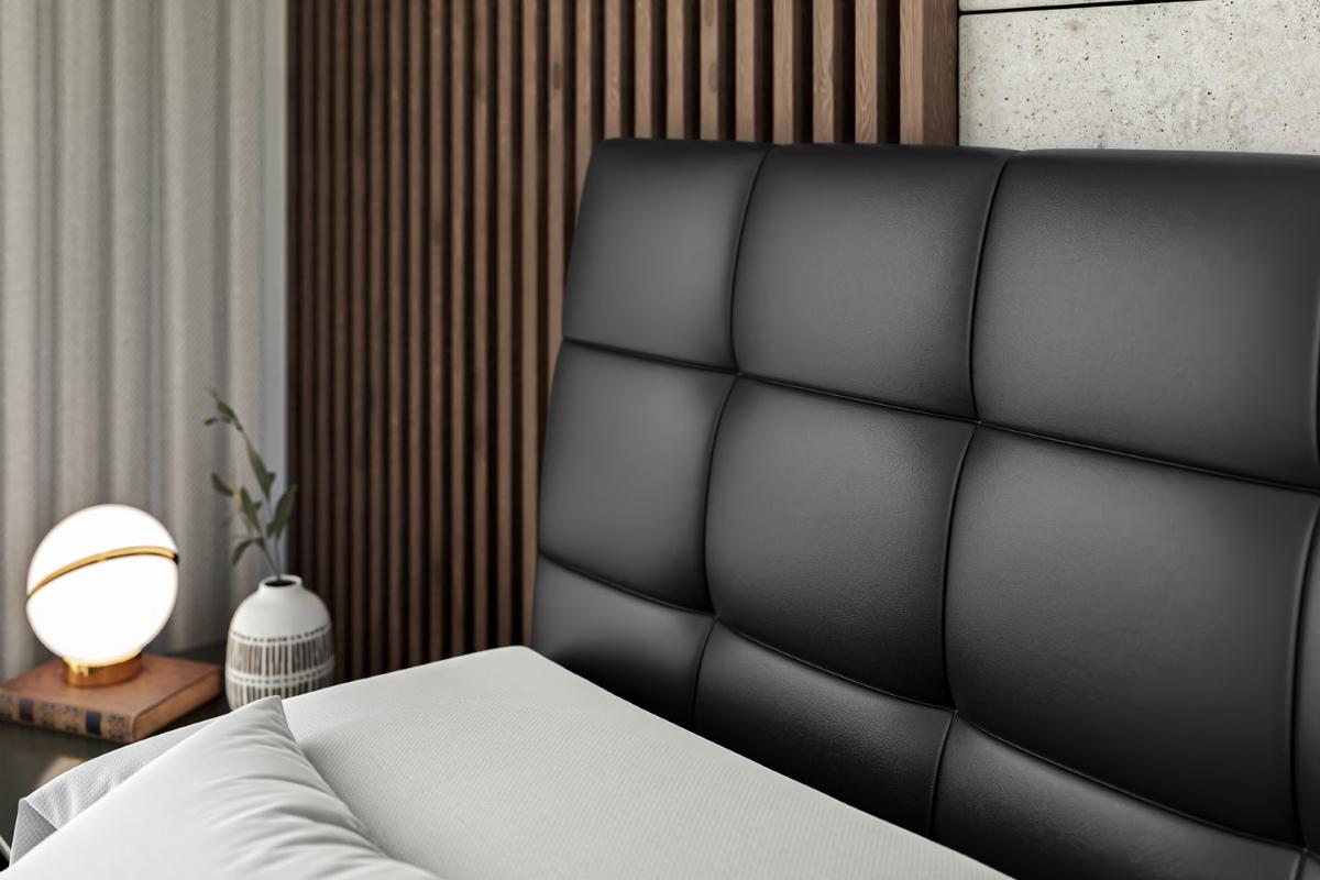 BOXBETT BRUGO-Z - 120 x 200 - H4 - Schwarz Hochglanz - Schwarz Hochglanz, Holzwerkstoff (120/200cm) - ALTDECOR