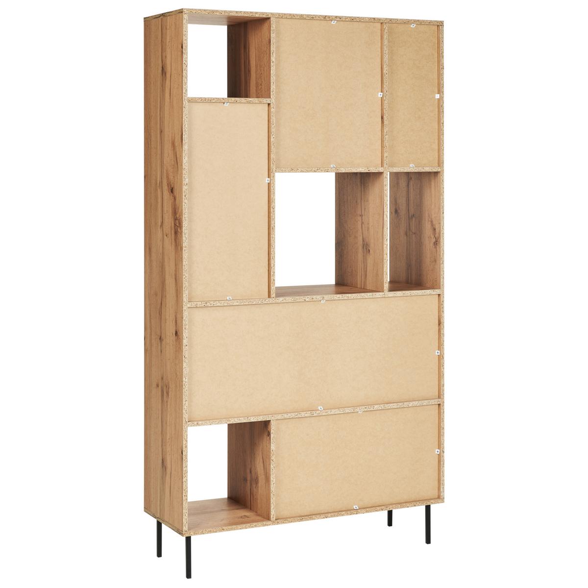REGAL mit 5 Ebenen 185 cm Hellbraun Amos - Braun, Holzwerkstoff (100/185/35cm) - Beliani
