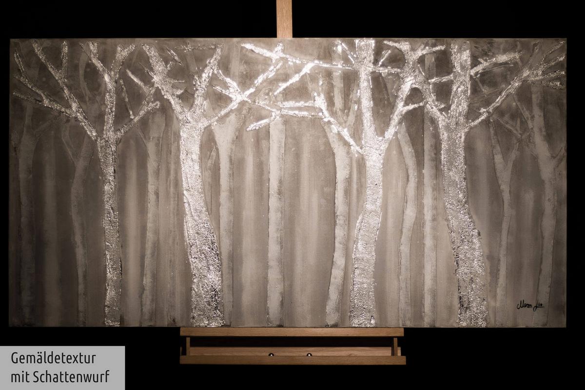 ACRYLBILD HANDGEMALT 120/60 cm - Grau, Holz/Textil (120/60cm) - KUNSTLOFT