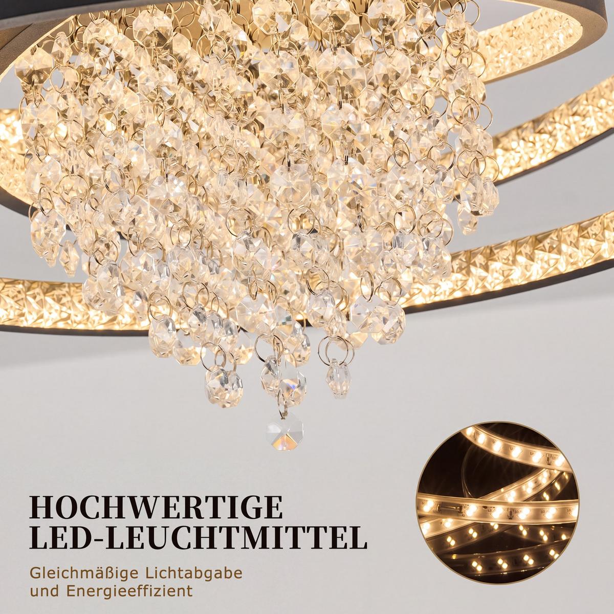 LED DECKENLEUCHTE Mivoris 48/25/20 cm - Schwarz, Metall (48/25/20cm) - ZMH