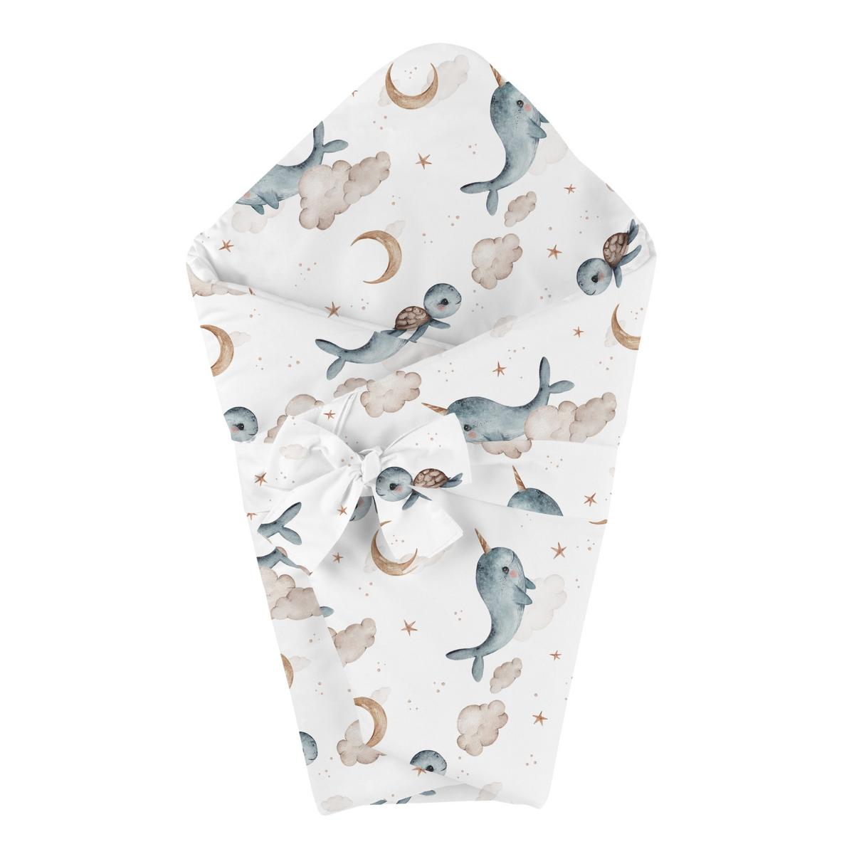 BABY Bambus-Bettwäsche Wale - Weiß, Textil (75/75cm) - waldin