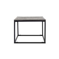 BEISTELLTISCH 60x60 cm Grau aus Mangoholz massiv - Schwarz/Grau, Holz (60/60/46cm) - WOMO-DESIGN