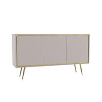 KOMMODE Lori mit 3 Türen, Push-to-open-Öffnung, kaschmir - Kaschmir, Holzwerkstoff/Metall (150/80/40cm) - Beautysofa