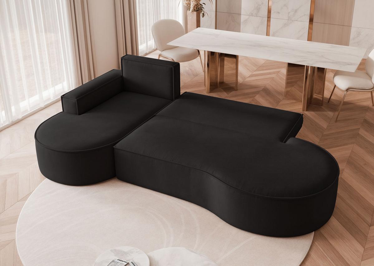 ECKSOFA SOFIA mit Schlaffunktion und Bettkasten Anthrazit - Anthrazit, Holzwerkstoff/Kunststoff (277/157cm) - Idohome