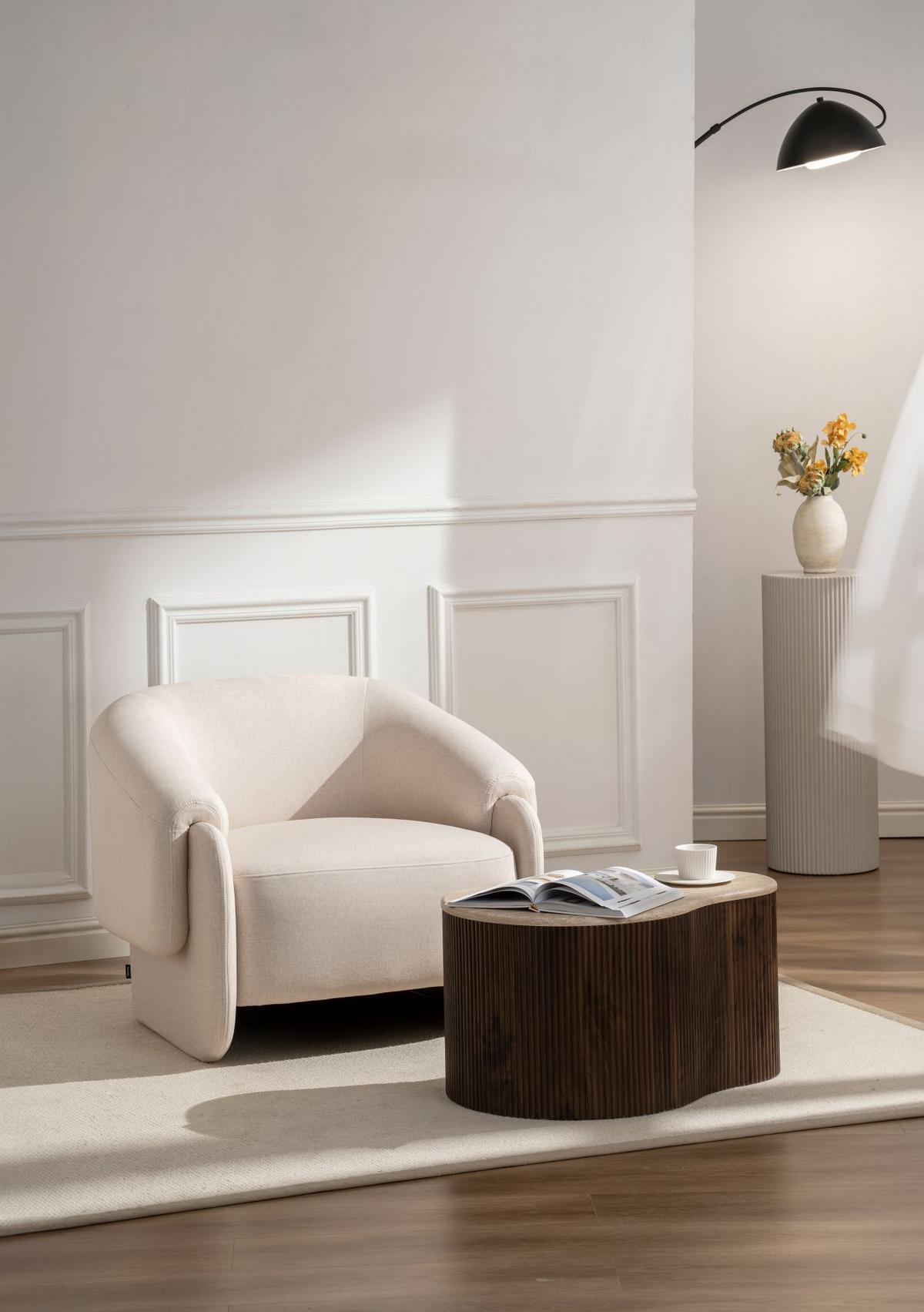 RELAXSESSEL Balisty Creme - Creme, Textil (90/71/83.5cm) - Selsey