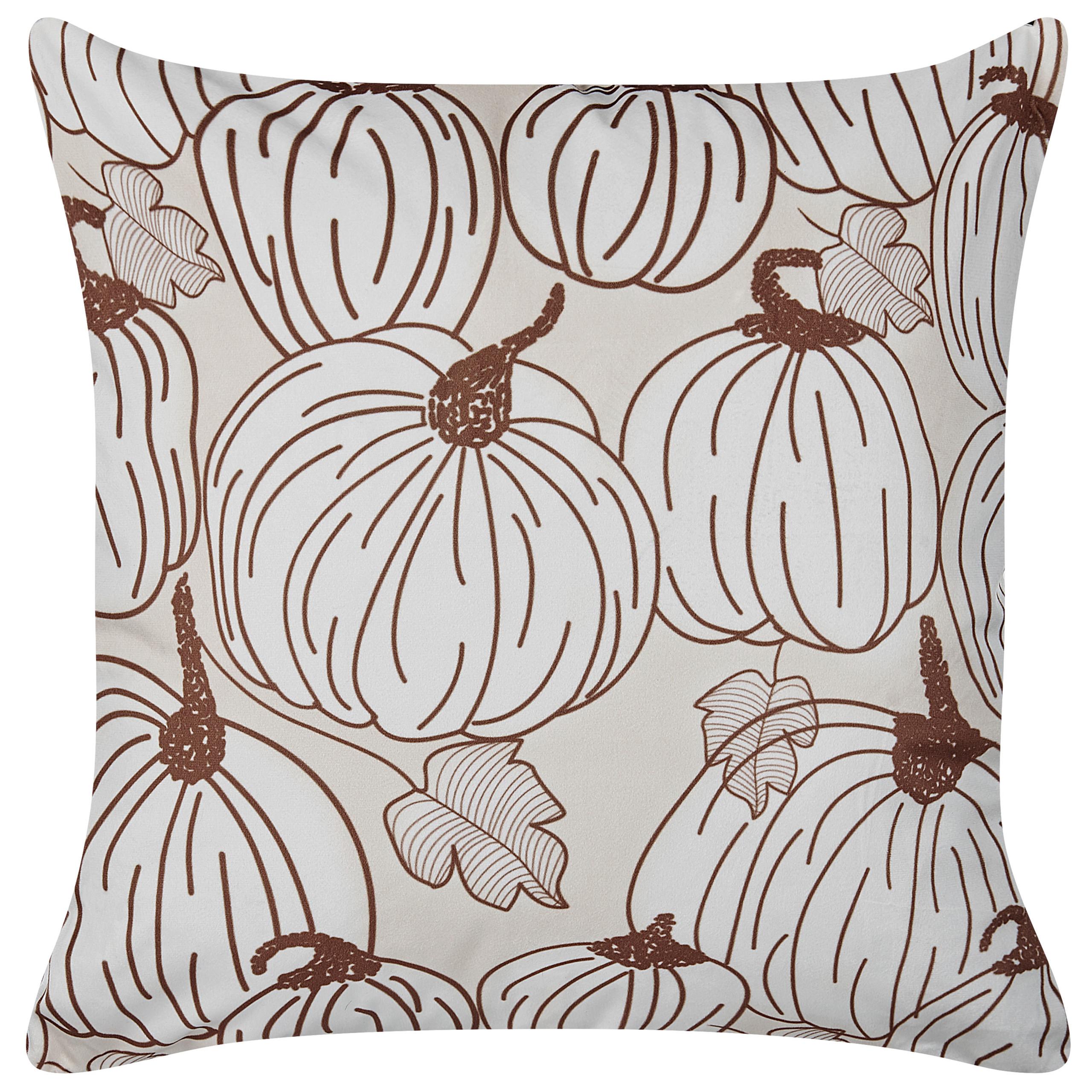 DEKOKISSEN Beige 45/45 cm Gourd - Beige, Textil (45/45cm) - Beliani
