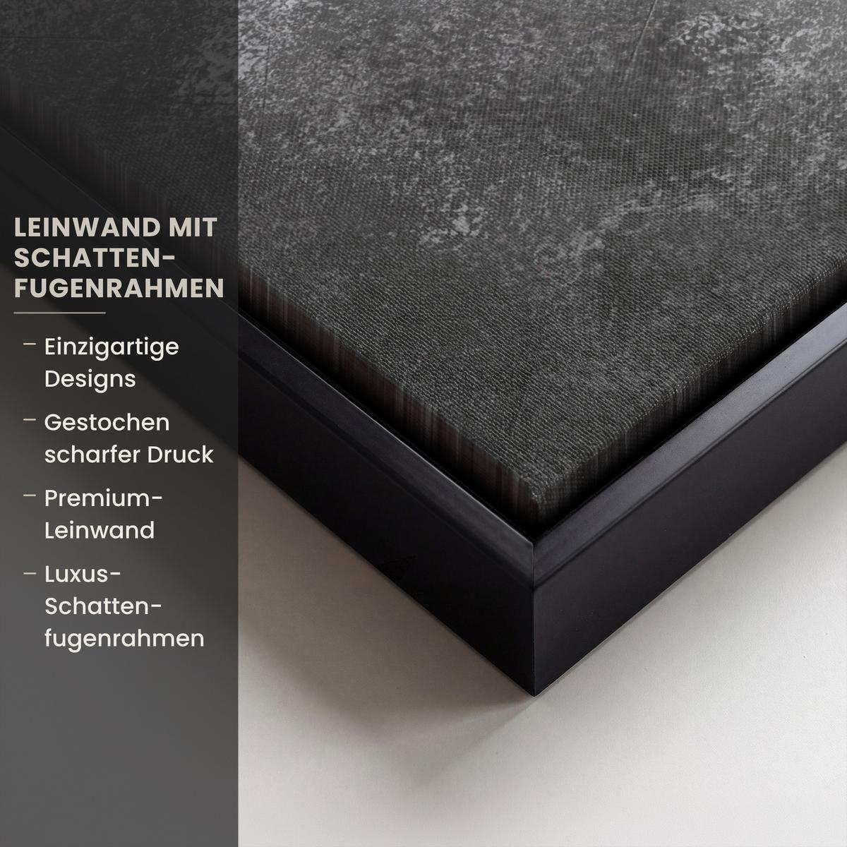 LEINWAND Bilder mit Rahmen - Pfeffer - Kräuter - Gewürze - Beton - 30x20 - Dunkelgrau, Textil (30/20cm) - MuchoWow
