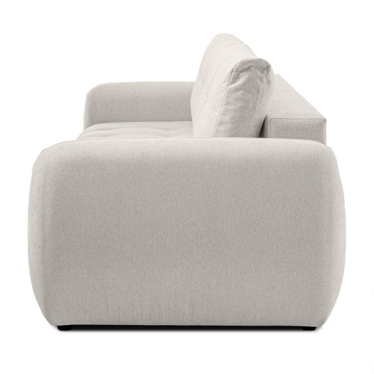 SOFA OMEGA Zweisitzer mit Schlaffunktion, Rosa 02 - Ecru, Textil (252/92/105cm) - Lookway