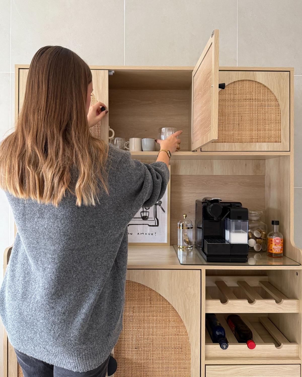 BUFFETSCHRANK 120 cm Hellbraun Campbellton - Hellbraun, Holzwerkstoff (120/173/40cm) - Beliani
