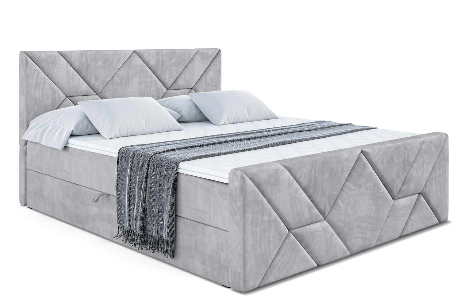 BOXBETT BARWA-Z - 140x200 cm - H3 - Hellgrau - Hellgrau, Holzwerkstoff (140/200cm) - ALTDECOR