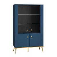 VITRINE Thalia Blau - Blau, Holzwerkstoff (92/152/40cm) - Petits-meubles
