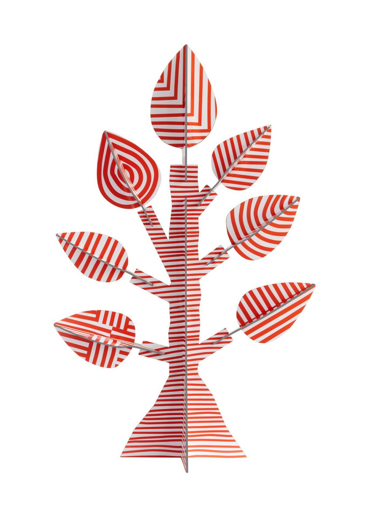 DEKOFIGUR Gestreifter Baum 22.9/74 cm - Multicolor, Wellpappe (22.9/74/46cm) - Studio Roof