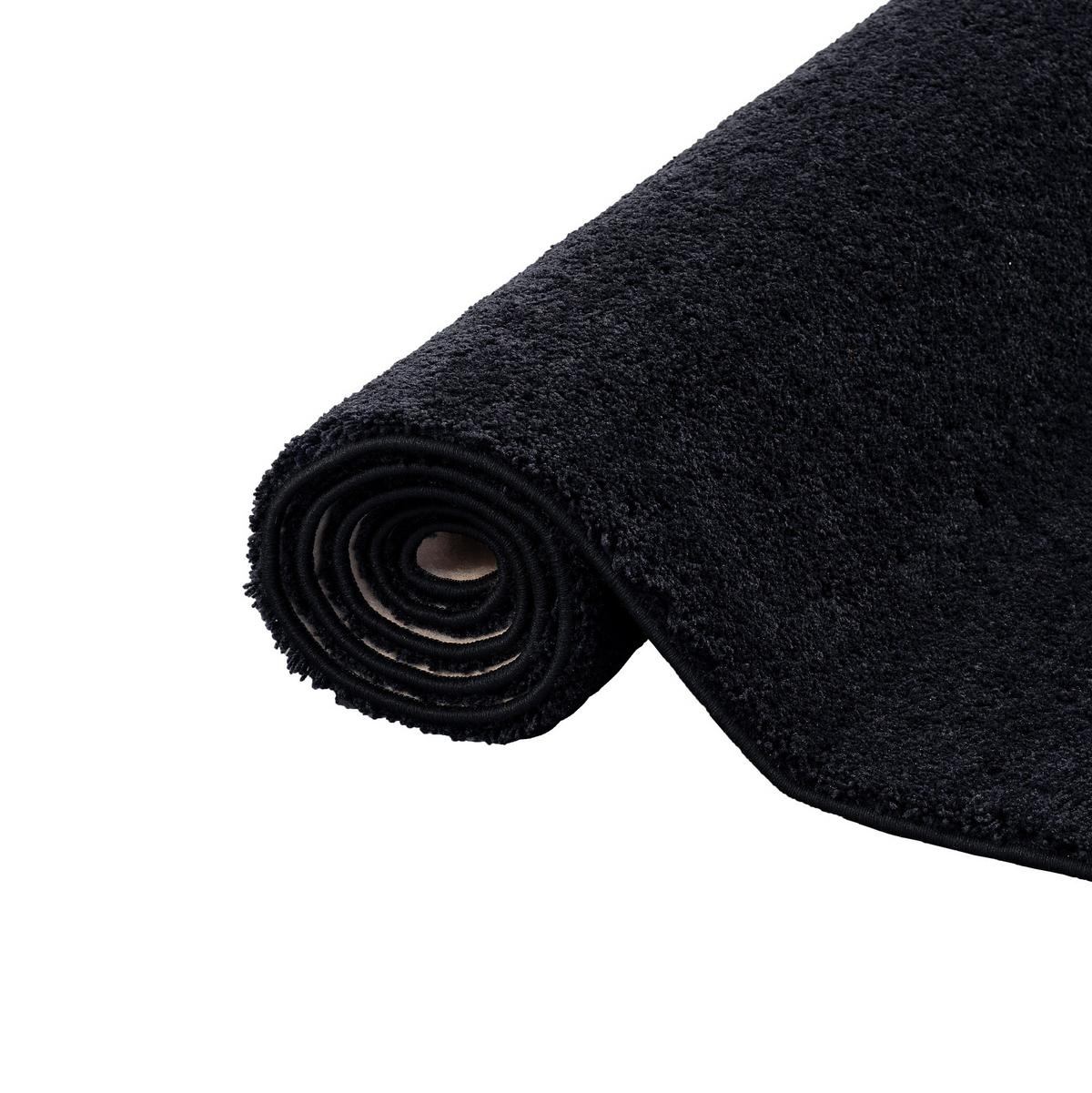 HOCHFLOR SHAGGY LÄUFER TEPPICH PALACE - Schwarz, Textil (80/160cm) - Snapstyle