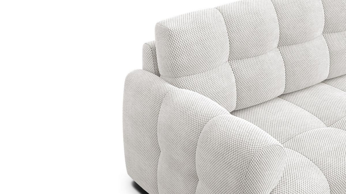 ECKSOFA MELLOW 5-Sitzer, creme - Creme/Schwarz, Holz/Textil (283/191cm) - Wozimo