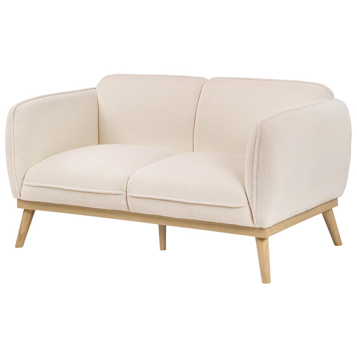 2-SITZER-SOFA Bouclé Hellbeige Ljung - Hellbraun, Textil (160/82/82cm) - Beliani