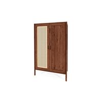KLEIDERSCHRANK INA Wildeiche - Dunkelbraun, Holz (108/175/60cm) - byoak