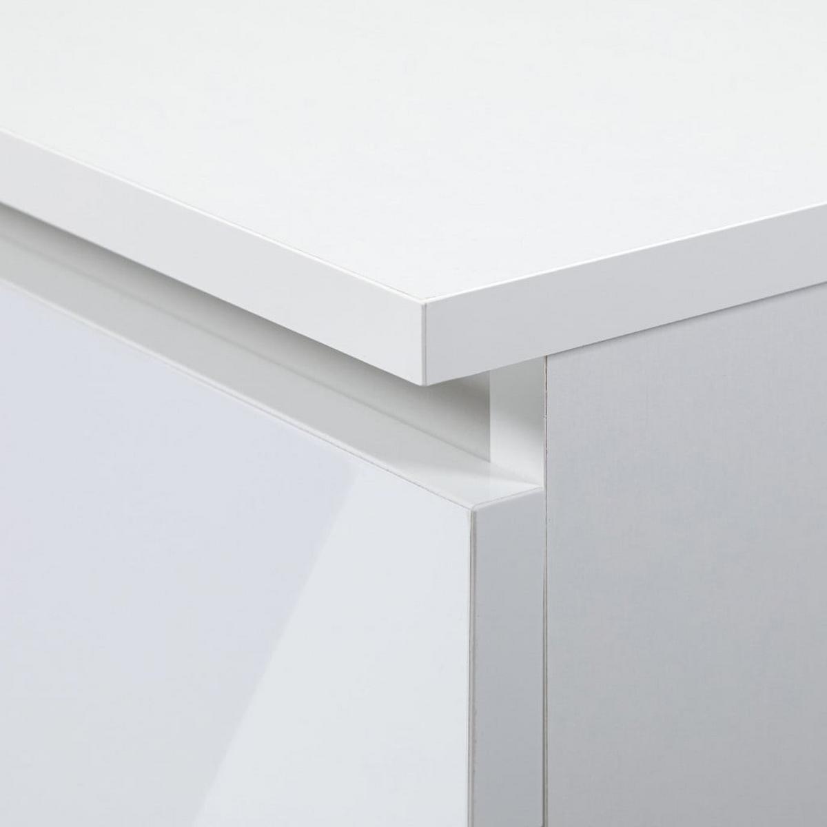 SCHREIBTISCH Weiß, Weiß Glanz 77/155/85 - Weiß, Holzwerkstoff (120/50/77cm) - RAUMHIRSCH FURNITURE