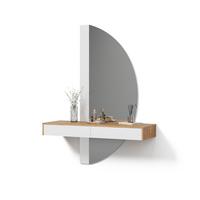 SCHMINKTISCH Ascona Weiß 120 cm mit LED Beleuchtung - Weiß, Holzwerkstoff (120/161.1/40cm) - Livinity®